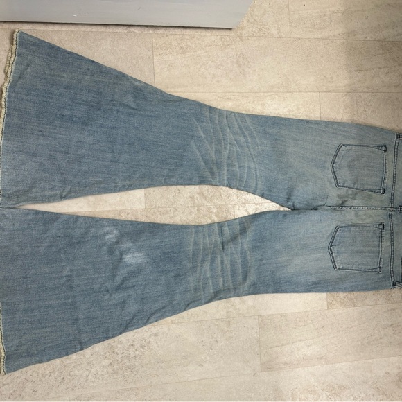 New Pistola size 31 Anthropologie Jeans Bell Bottom Super Flare Festival - Picture 9 of 10